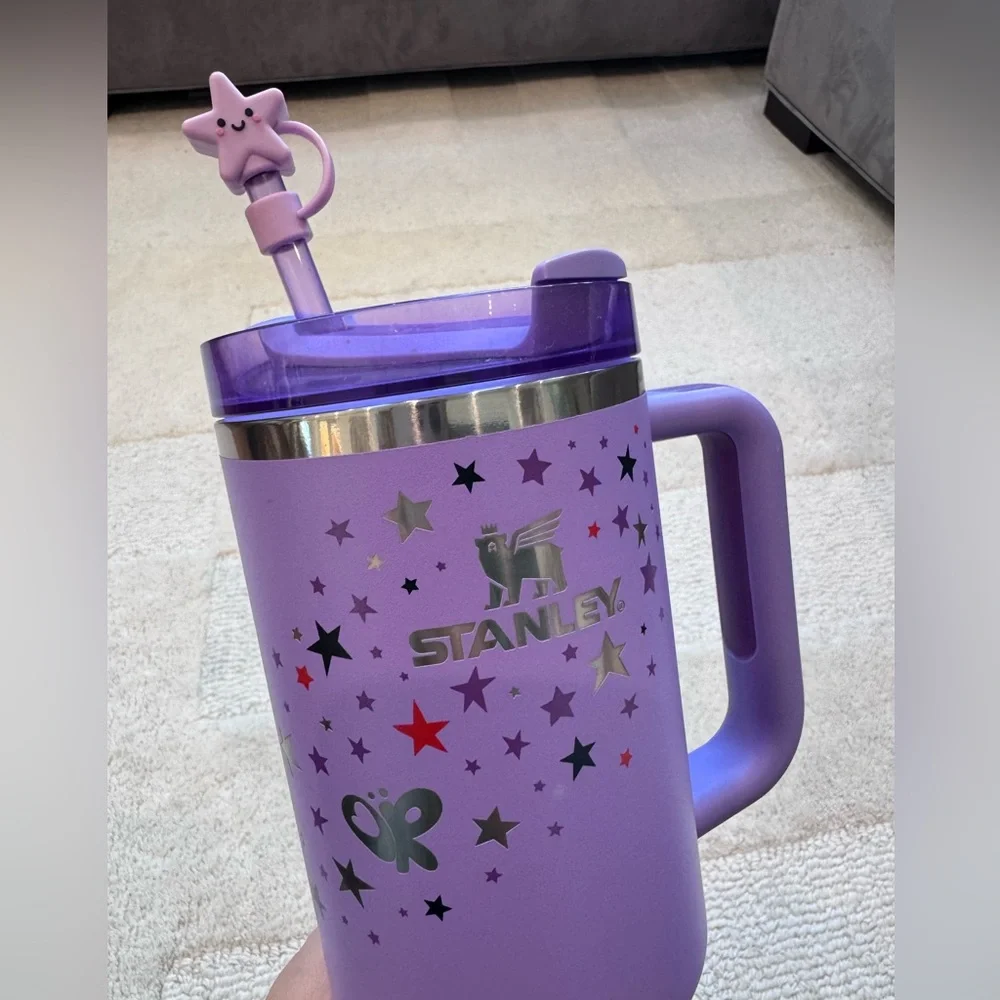 Stanley Lavender Travel Tumbler with Gold Stars - Picture 8 of 12